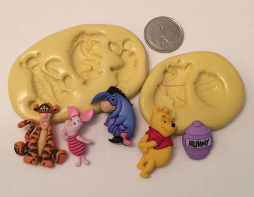 Winnie The Poo Silicone Mold Set